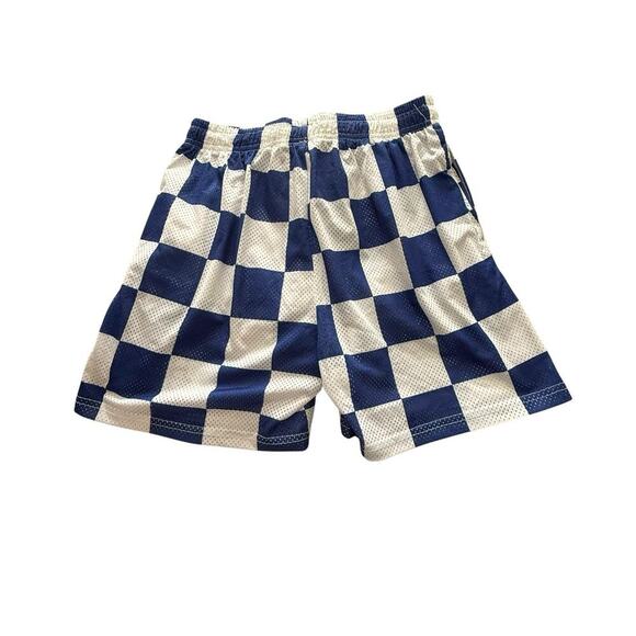 Eric Emanuel x NASCAR Mesh Shorts XXL Blue White Checkerboard Made in USA Limite - Picture 4 of 7